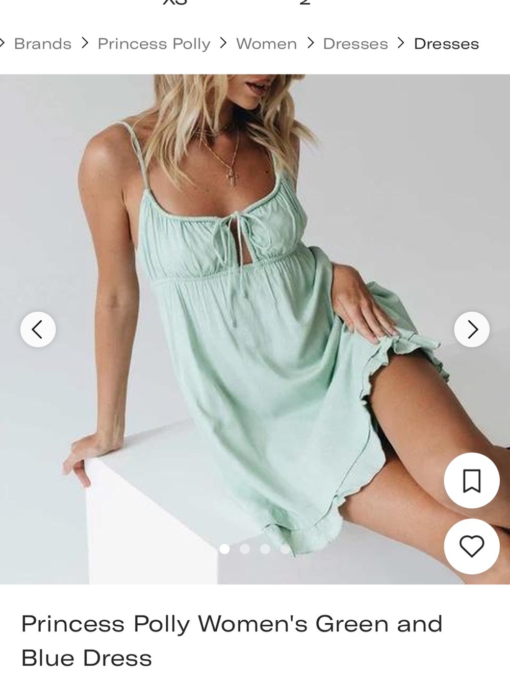 Princess Polly Blue Spaghetti Strap Mini Dress